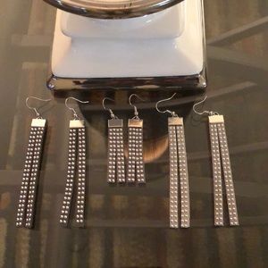 Handmade Studded Faux Leather Earrings